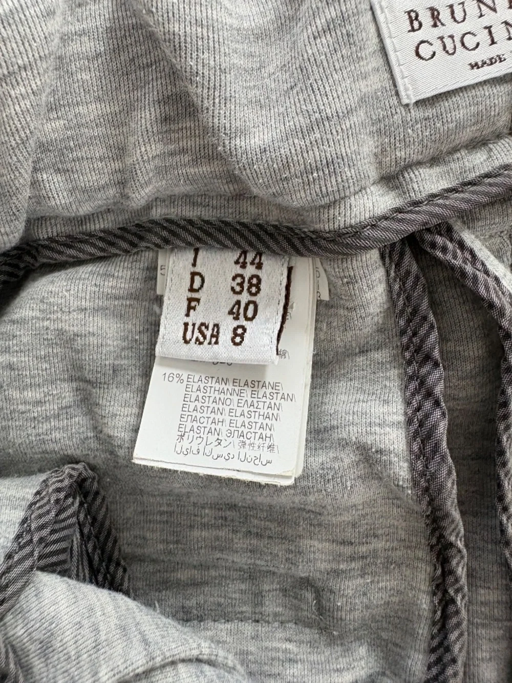 Brunello Cucinelli Gray Tapered Pleated Lounge Pants US 8